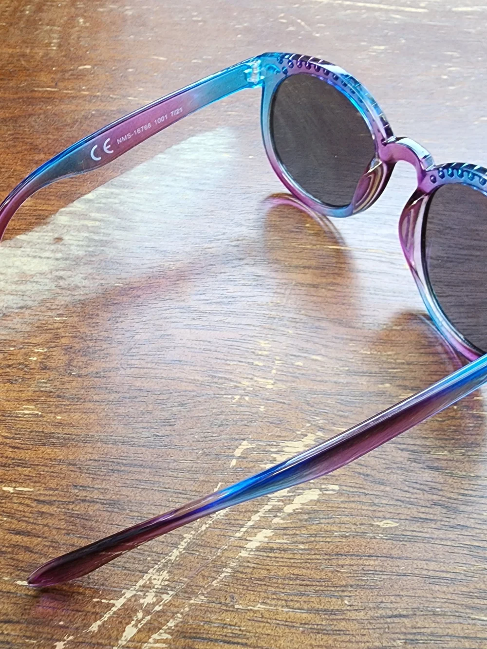 Bling Rhinestone Ombre Sunglasses Blue Purple Pink Classic Frame Festival Rave